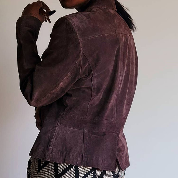 Deane & White Brown Leather Jacket|Brown Leather Coat|Brown Leather Vest Size M - Picture 6 of 7